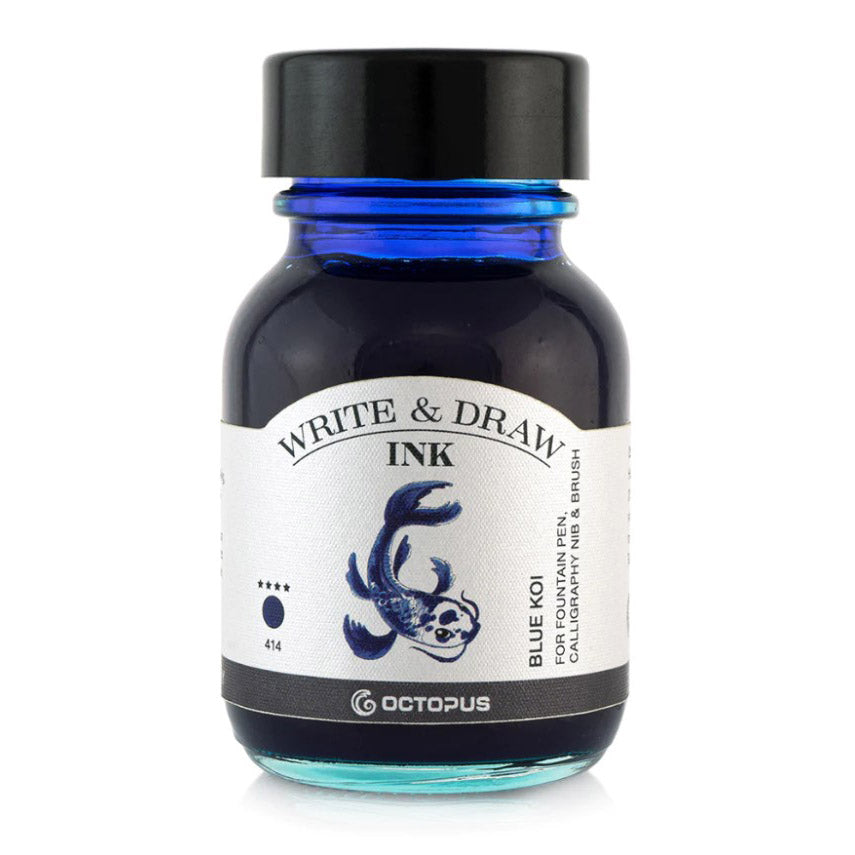 Octopus Write & Draw Ink Bottle 50ml - BLUE KOI – Deux Lions Art