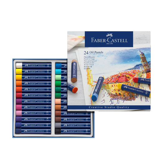 Oil Pastels Set Oil-based Crayons Wallet of 24