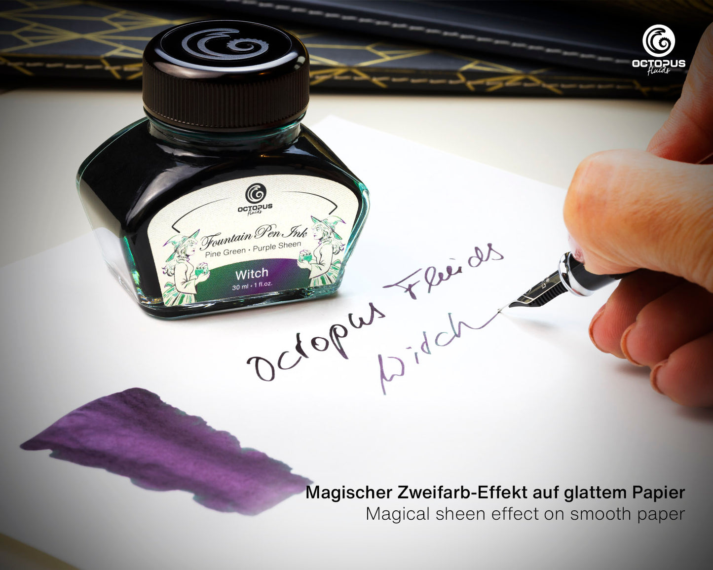 WITCH Sheen Ink Green with Purple Bottle 30ml