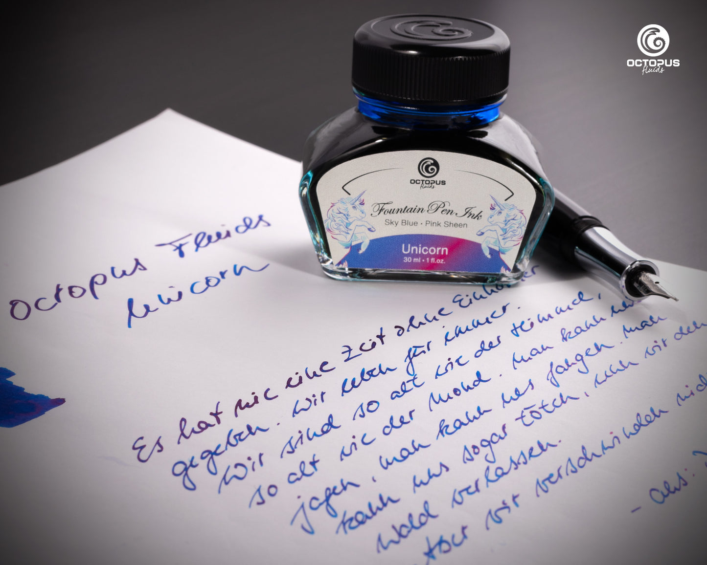 UNICORN Sheen Ink Blue with Pink Bottle 30ml