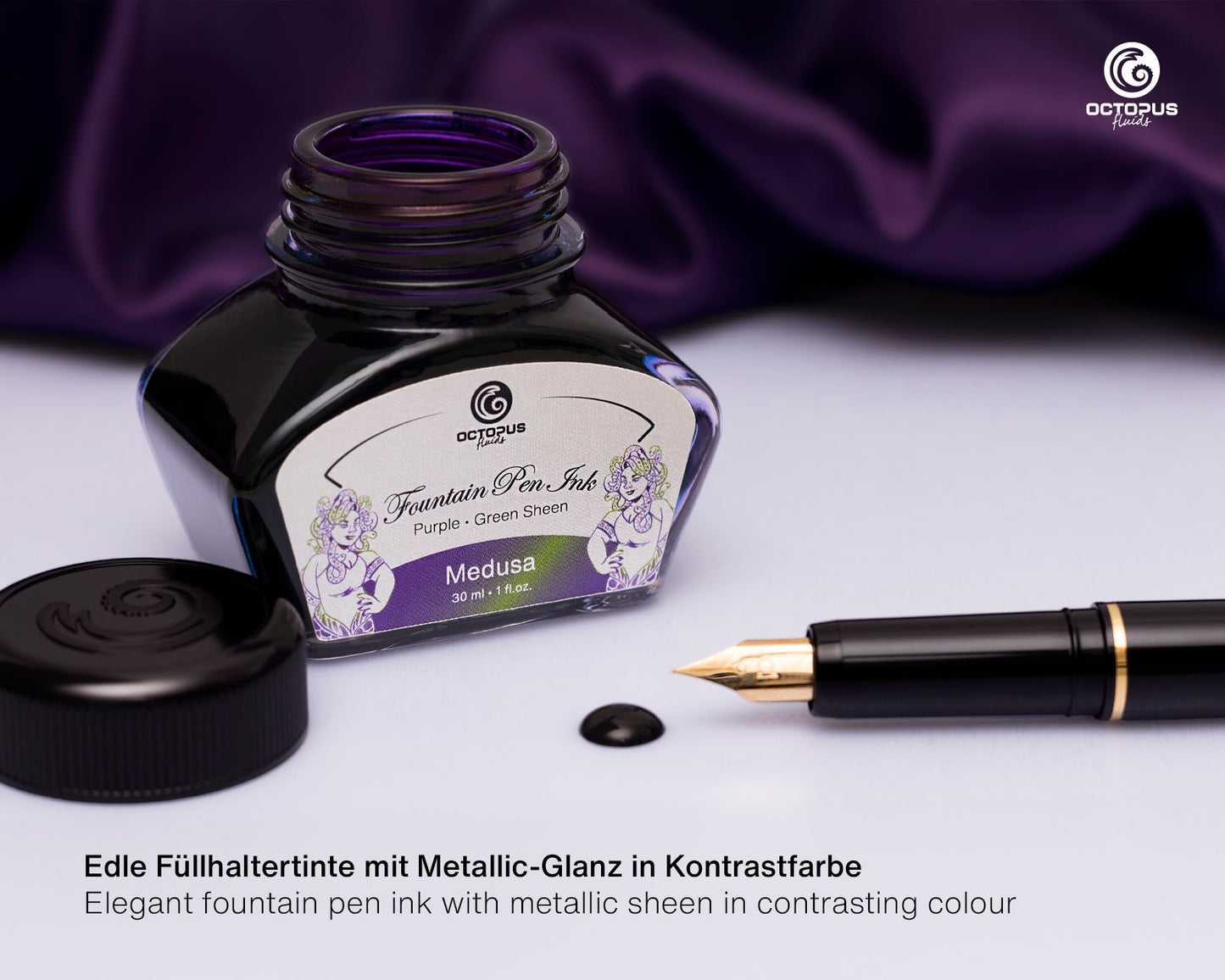 MEDUSA Sheen Ink Purple with Green Bottle 30ml