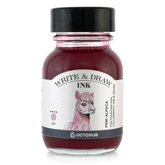 Octopus Write & Draw Ink Bottle 50ml - PINK ALPACA