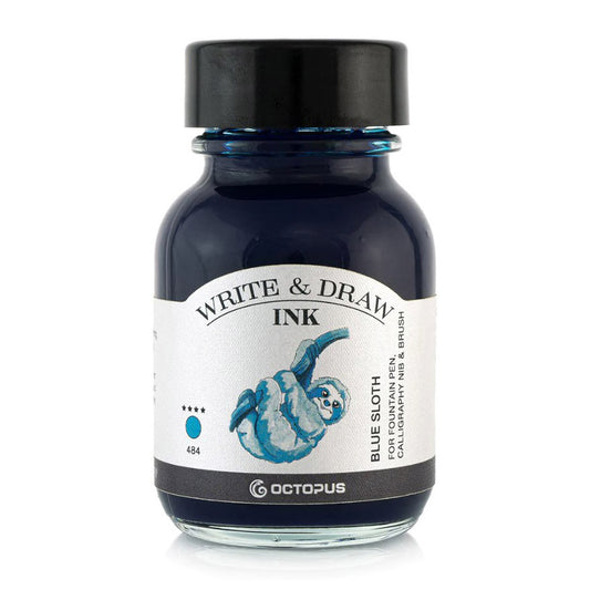 Octopus Write & Draw Ink Bottle 50ml - BLUE SLOTH