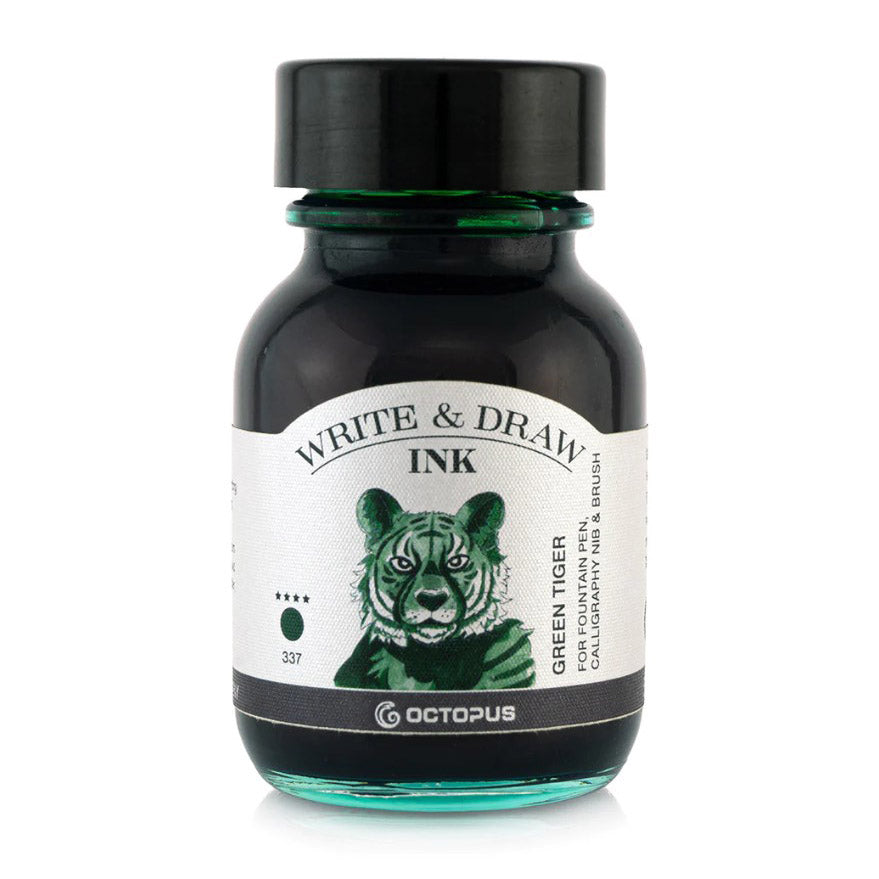 Octopus Write & Draw Ink Bottle 50ml - GREEN TIGER