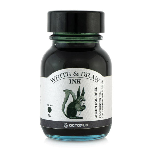 Octopus Write & Draw Ink Bottle 50ml - GREEN SQUIRREL