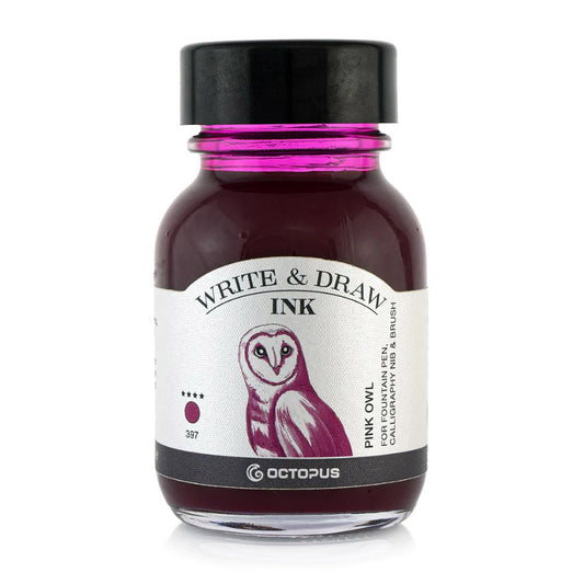 Octopus Write & Draw Ink Bottle 50ml - PINK OWL