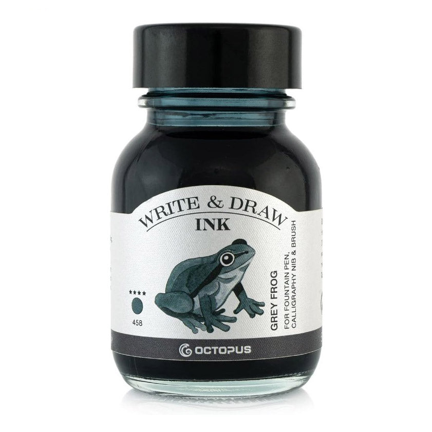 Octopus Write & Draw Ink Bottle 50ml - GREY FROG