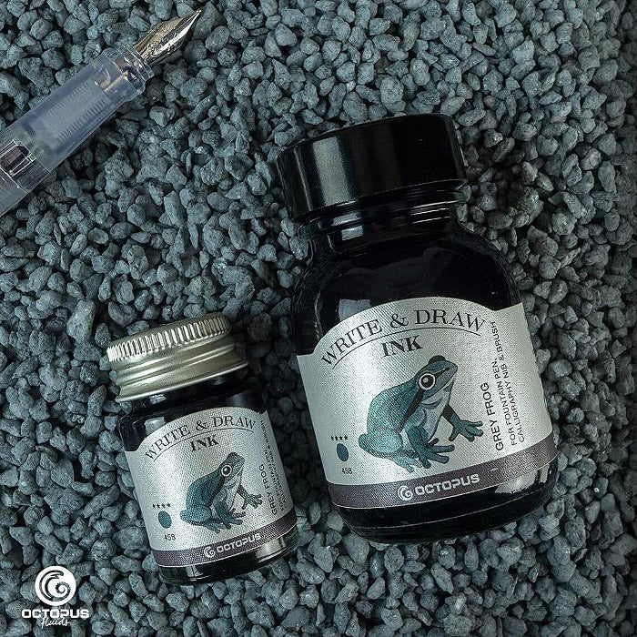 Octopus Write & Draw Ink Bottle 50ml - GREY FROG