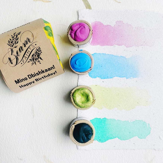 Set of 4 Gifting Colors! Mino Dbishkaan-Happy Birthday