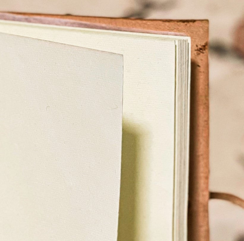 Handmade Leather Bound Journals with Clear Paper