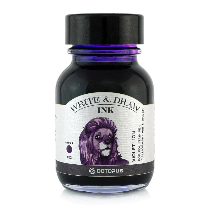 Octopus Write & Draw Ink Bottle 50ml - VIOLET LION