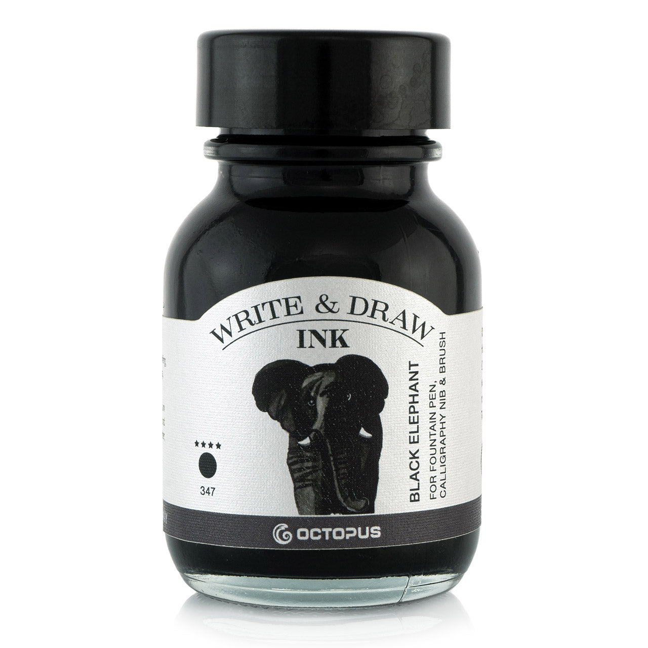 Octopus Write & Draw Ink Bottle 50ml - BLACK ELEPHANT