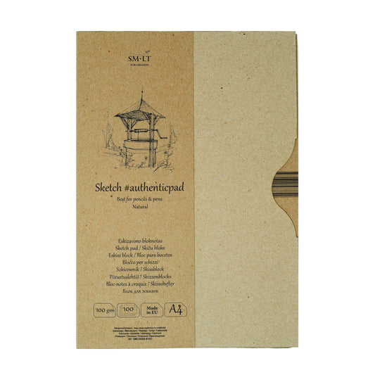 Sketch Pad Authentic in Folder Size A4 8-1/4" x 11-3/4"